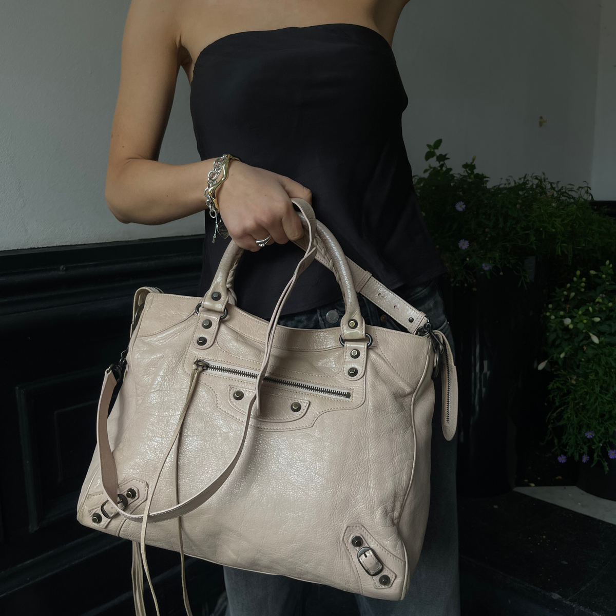 Balenciaga Velo Purple Leather