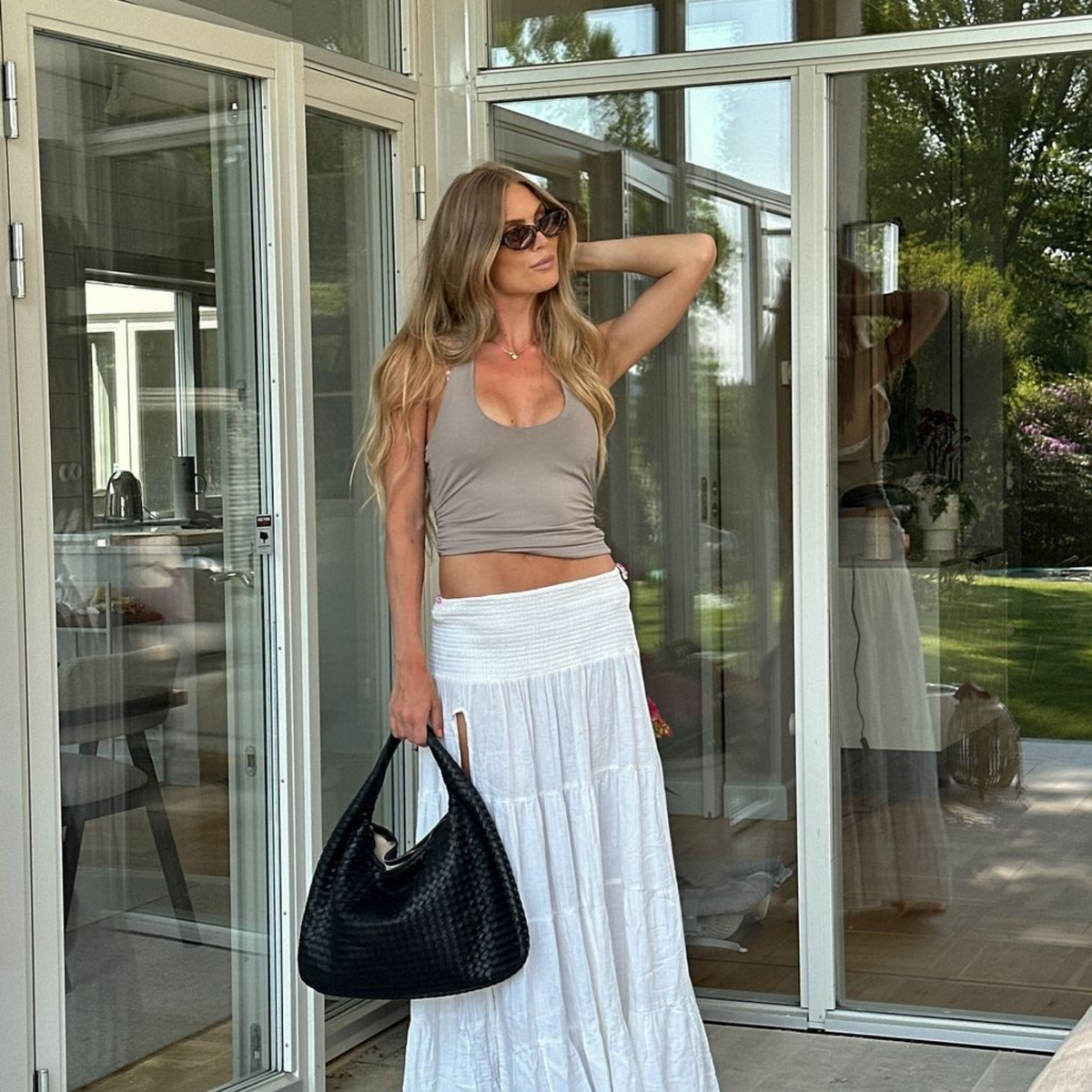 Bottega Veneta Large Hobo White Leather