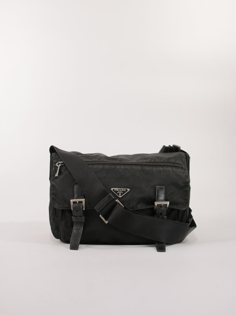 Prada Mensajero Doble Hebilla