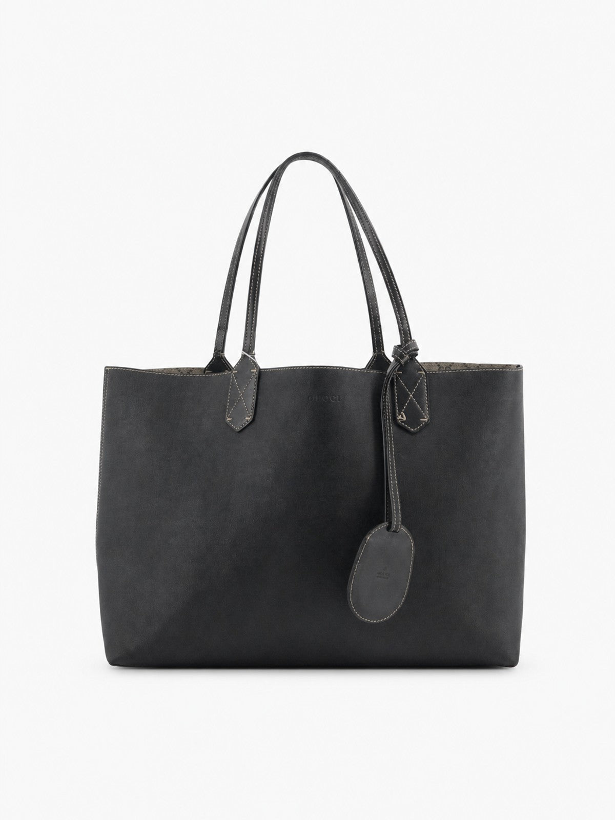 Gucci Tote Bag Black Leather