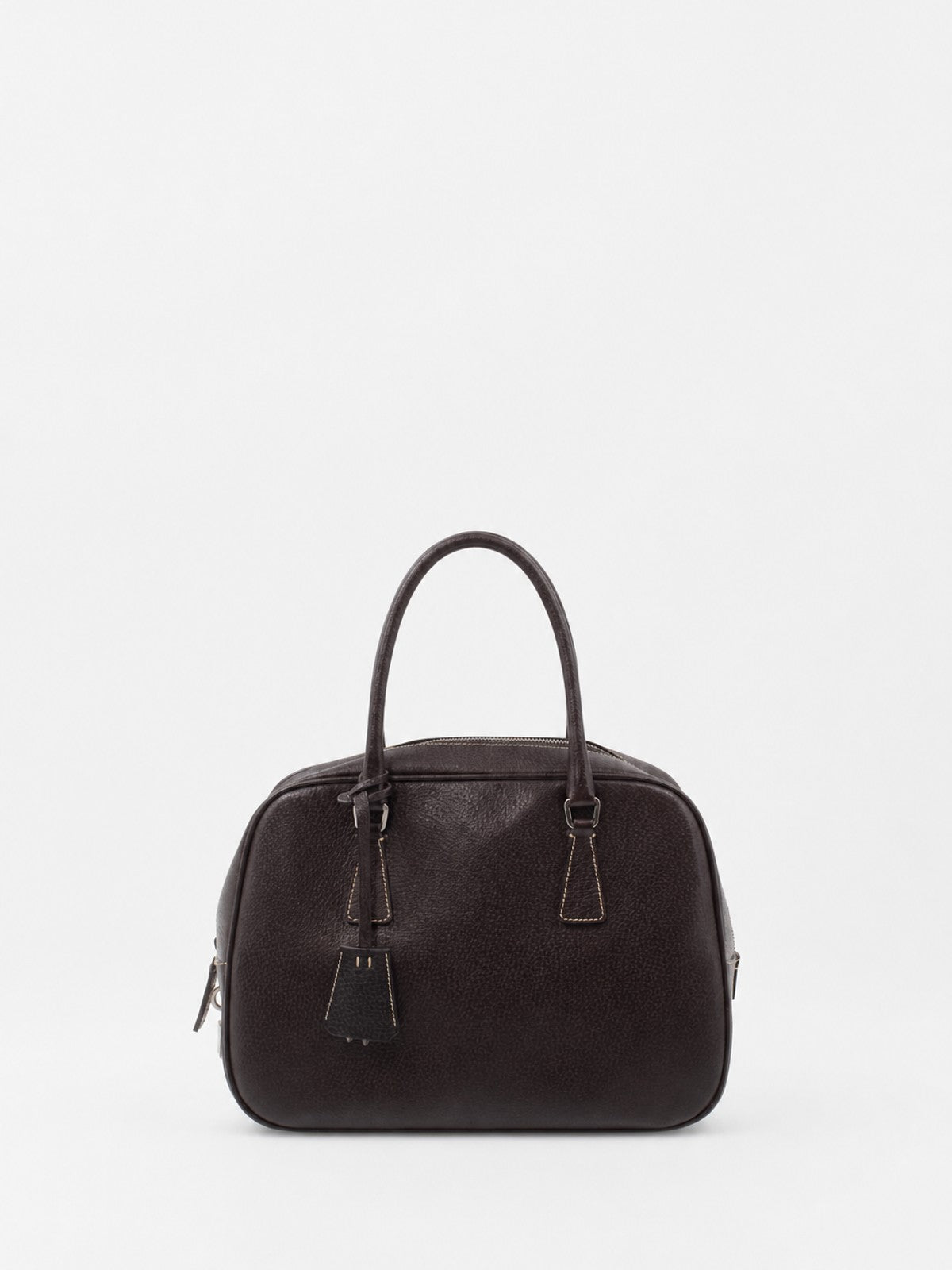 Prada Hand Bag Purple Leather