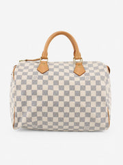Louis Vuitton Speedy 30 White Canvas
