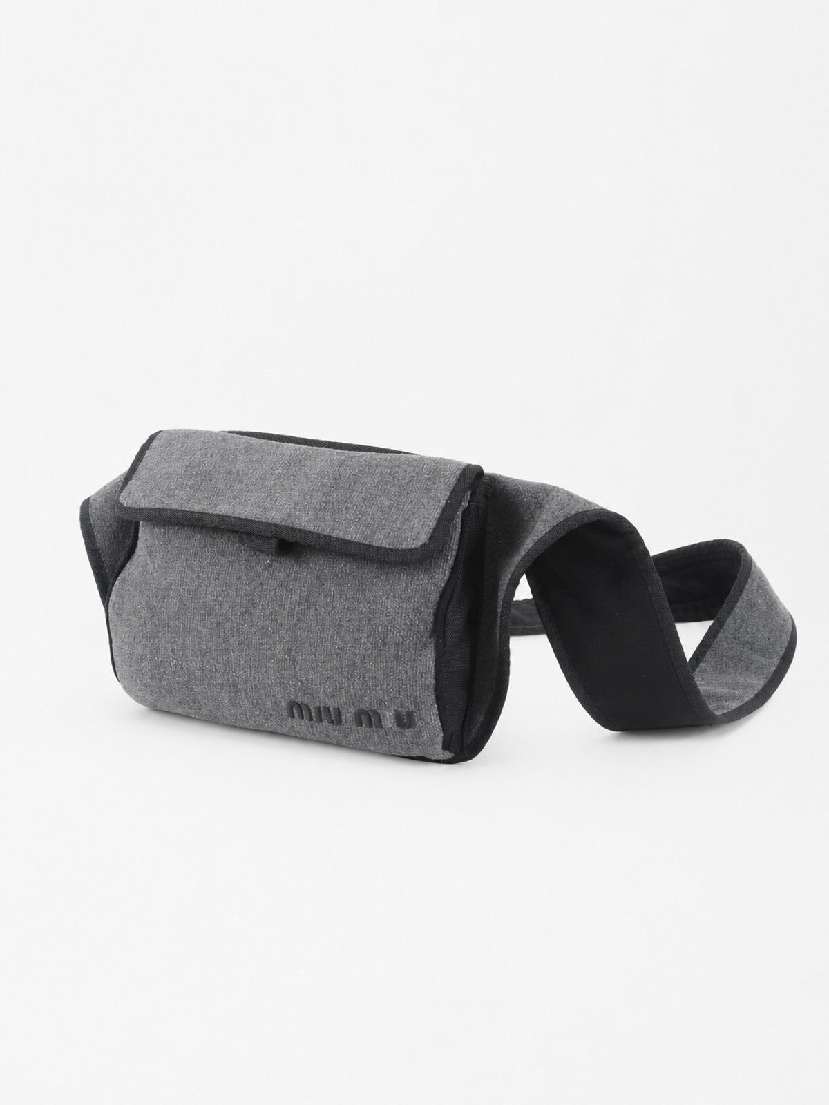 Miu Miu Crossbody Bag Grey Fabric