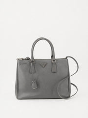 Prada Large Galleria Grey Leather