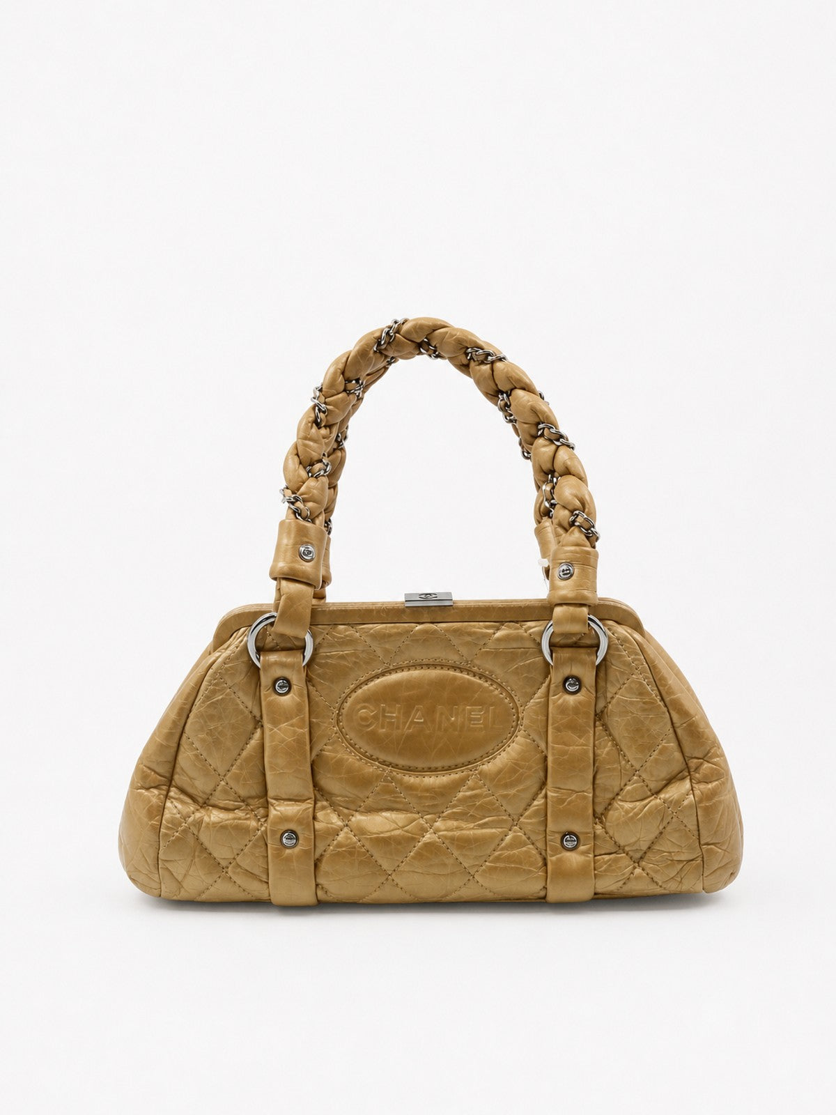 Chanel Shoulder Bag Brown Leather