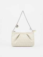 Fendi Shoulder Bag Grey Canvas