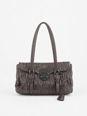 Prada Shoulder Bag Purple Leather