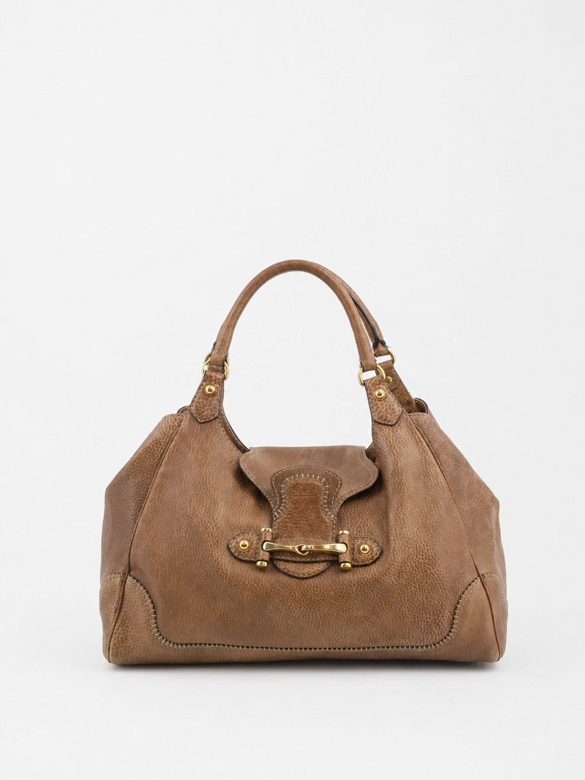 Gucci Shoulder Bag Brown Leather