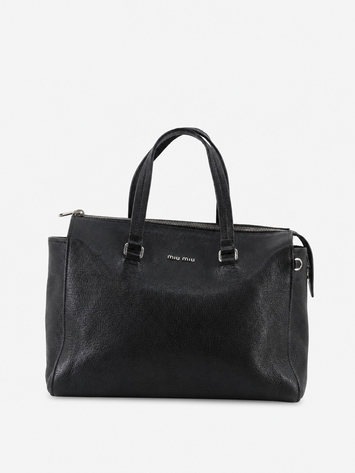 Miu Miu Hand Bag Black Leather
