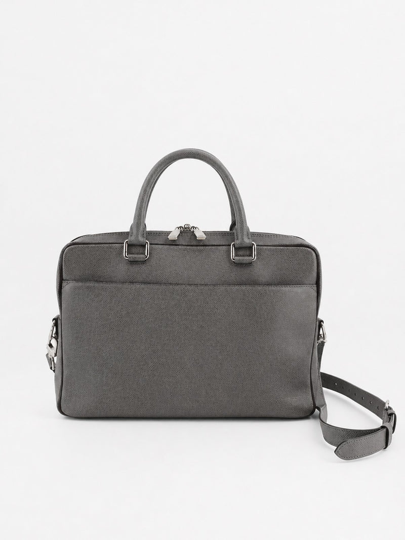 Louis Vuitton Business Bag Grey Leather