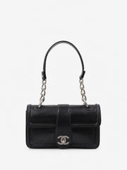 Chanel Shoulder Bag Black Leather