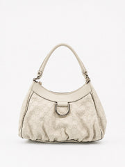 Gucci Abbey D-Ring Small Cream Leather