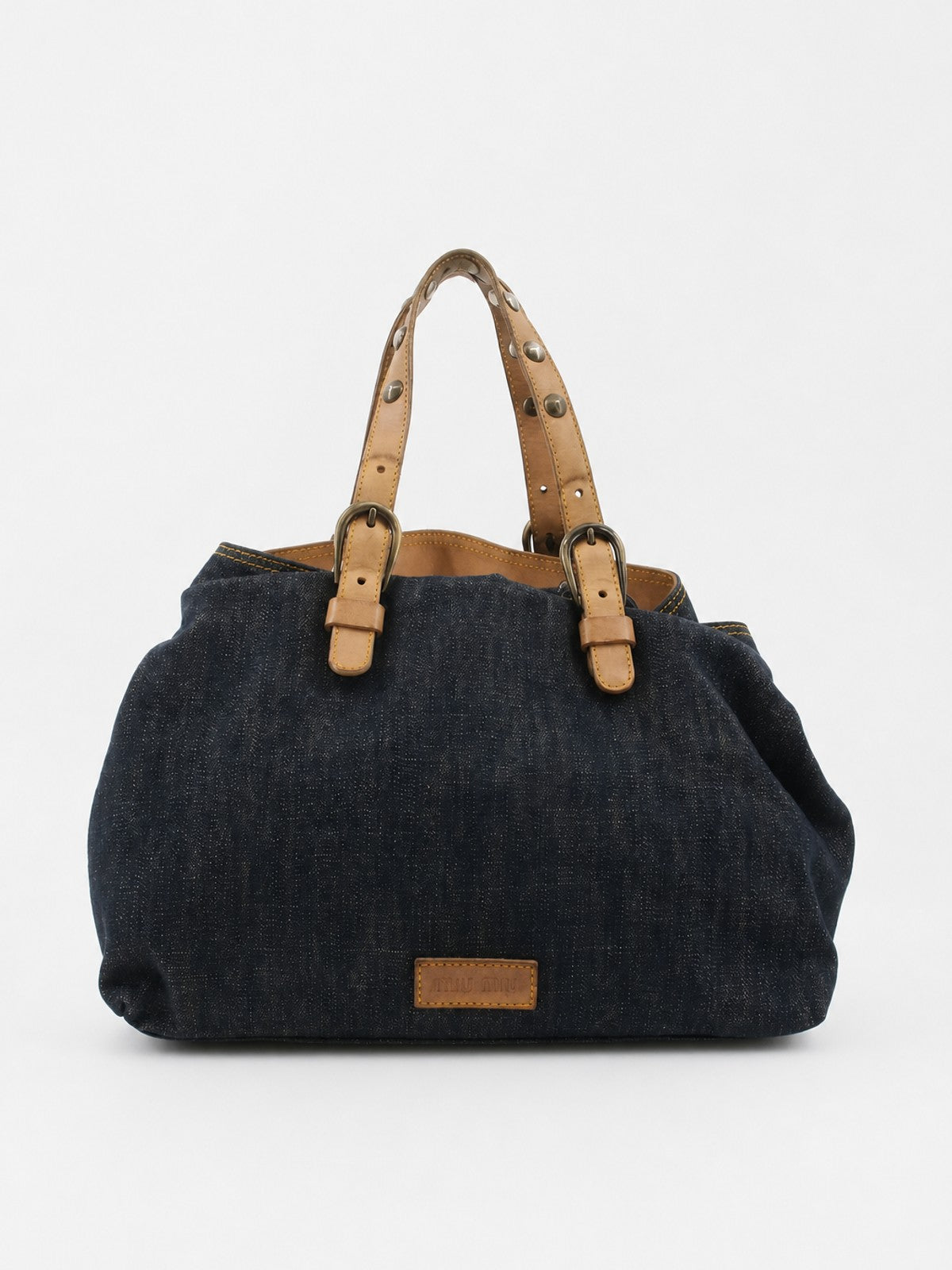 Miu Miu Shoulder Bag Blue Denim