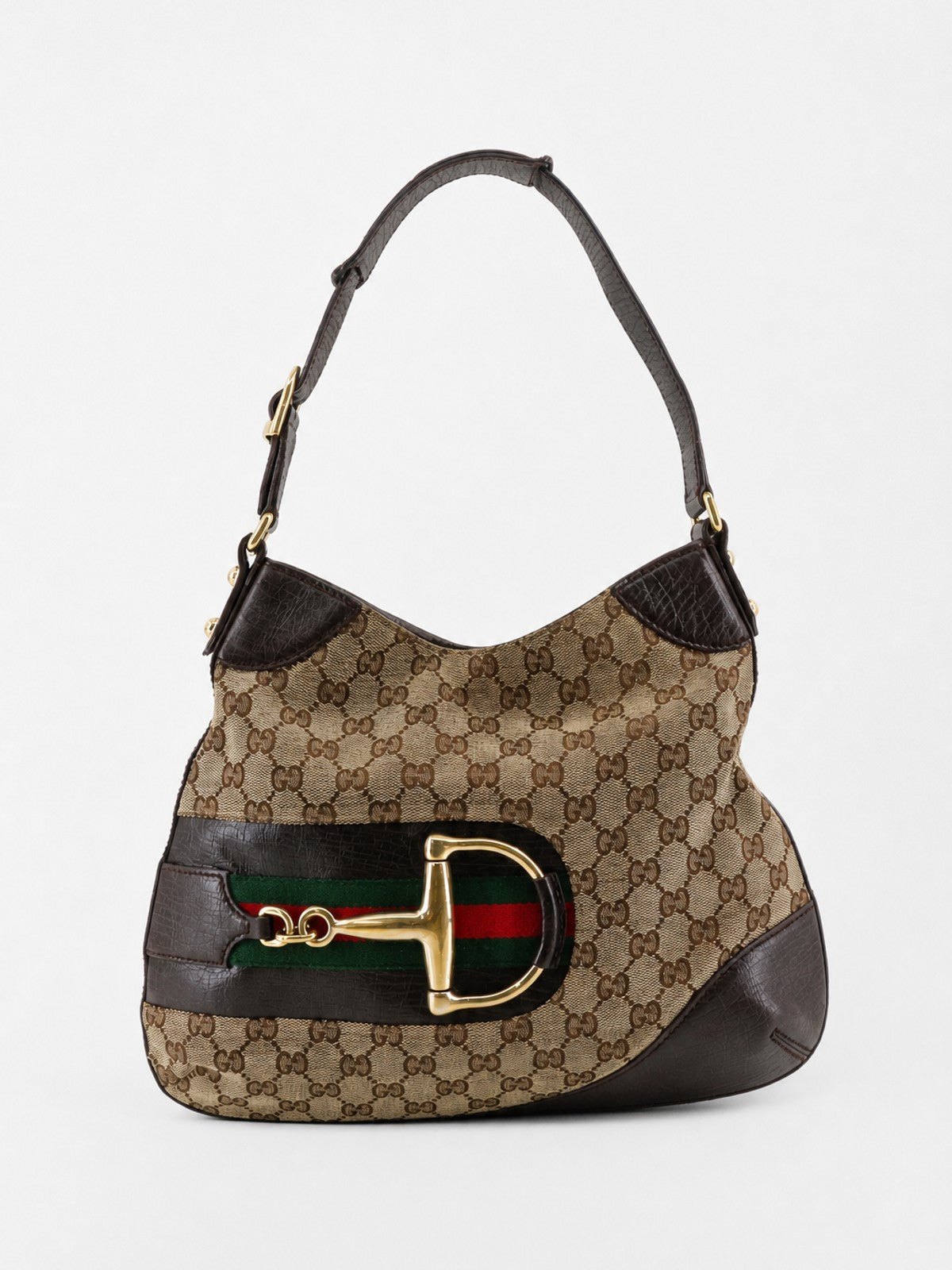 Gucci Shoulder Bag Brown Canvas