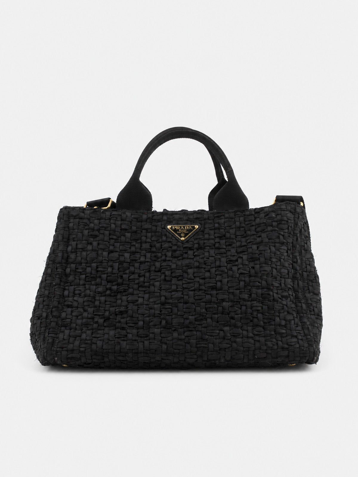 Prada Medium Canapa Black Fabric