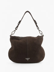 Prada Shoulder Bag Brown Leather