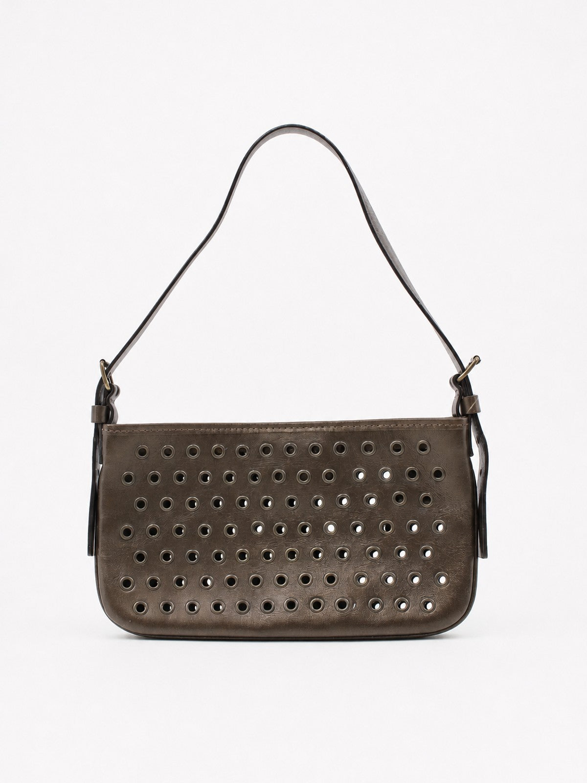 Celine Shoulder Bag Brown Leather
